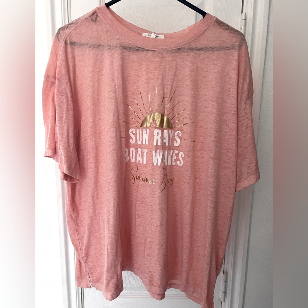 Maurice's summer tee. Short sleeve. Peach 🍑 color. Size 1X